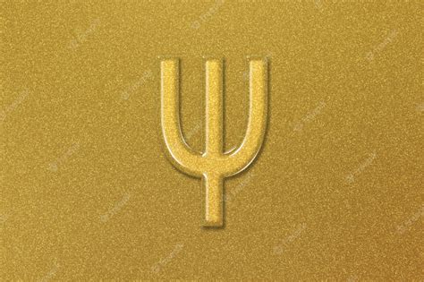 Premium Photo | Psi sign. psi letter, greek alphabet symbol, gold ...