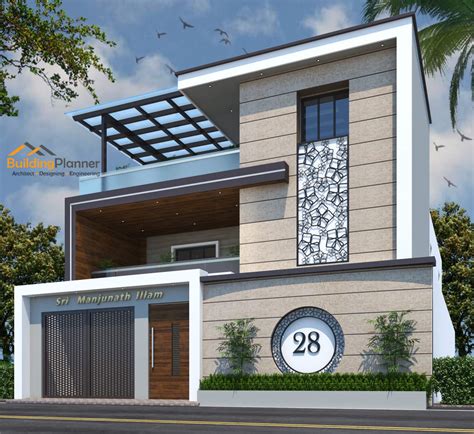 Indian Single Floor House Front Design 3D / Small village house design ...