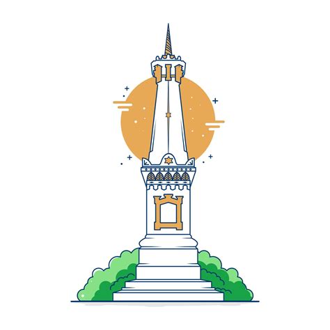 Tugu Jogja vector illustration 10520203 Vector Art at Vecteezy