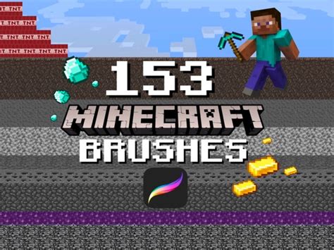 Minecraft Brush Set Minecraft Brushes Procreate Brushes - Etsy