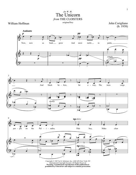 The Unicorn | Sheet Music Direct