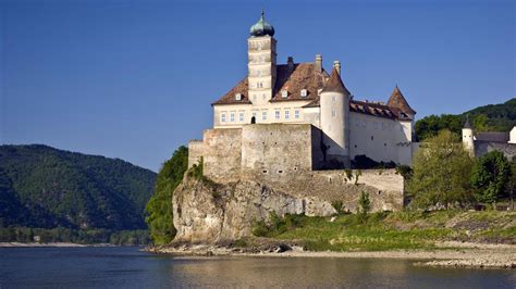 Schönbühel, Austria. This castle overlooking the Danube river was first built in the early 12th ...