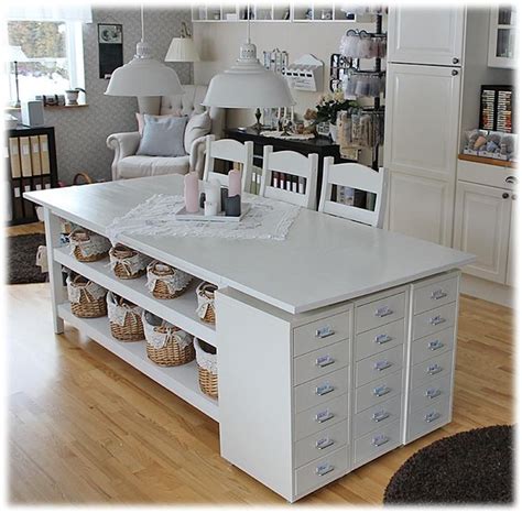 20 Best Craft Room Storage and Organization Furniture Ideas 16 | Craft tables with storage ...