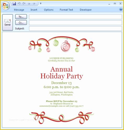 Free Email Invitation Templates For Outlook - Nisma.Info