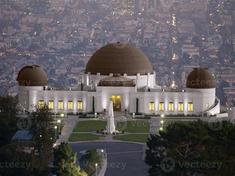 Griffith Park Observatory with city of Los Angeles behind 792079 Stock Photo at Vecteezy