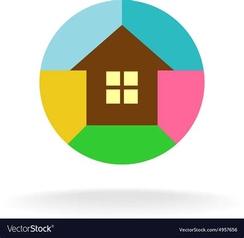 Colorful house logo Royalty Free Vector Image - VectorStock