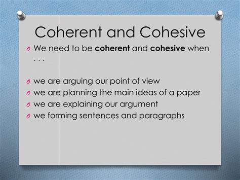 PPT - Coherent Cohesion PowerPoint Presentation, free download - ID:2572884