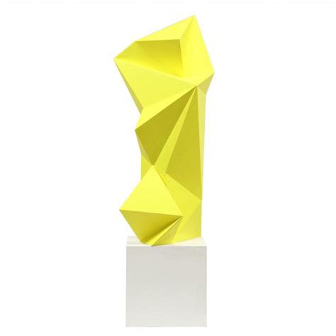 Burton Tysinger (American, 20th-21st Century) Untitled (Yellow Geometric Abstract Sculpture ...