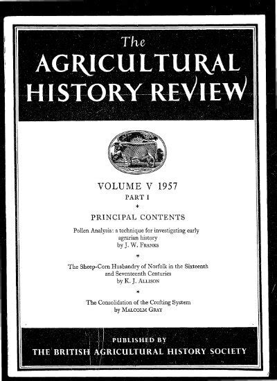 VOLUME V 1957 - British Agricultural History Society