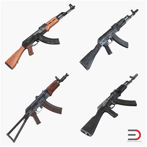 Assault Rifle AK 3D Models Collection 3D Model $89 - .3ds .c4d .ma .obj .max - Free3D