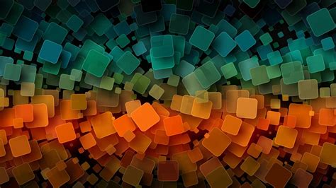 Orange and Blue Illustration Digital Art 4k Abstract HD Desktop ...