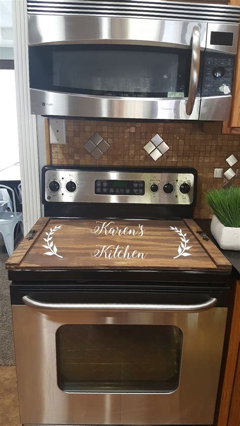 Stove Top Cover Wooden Stove Cover Personalized Wooden Tray | Etsy