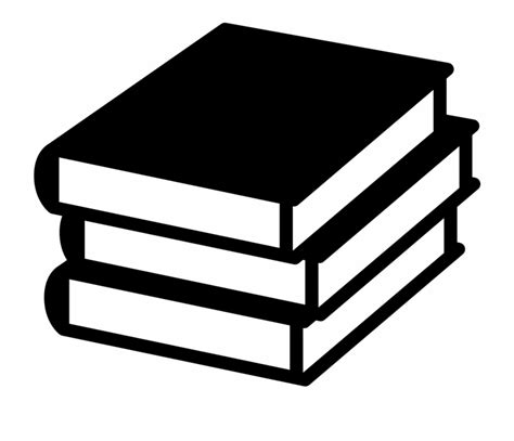 Stack Of Books Clipart Black And White