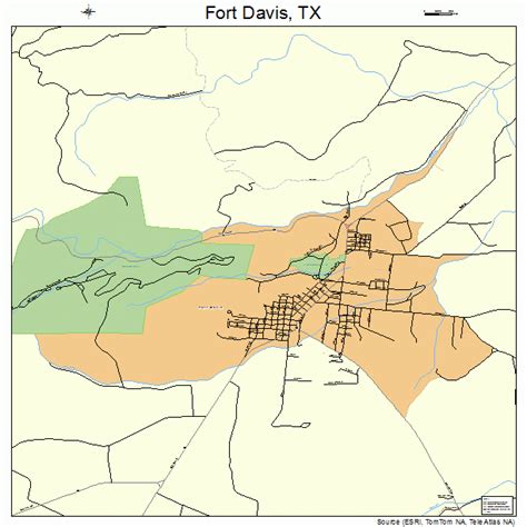 Fort Davis Texas Street Map 4826688