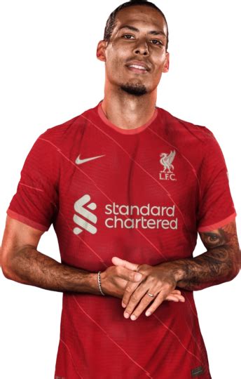 Virgil van Dijk Liverpool football render - FootyRenders