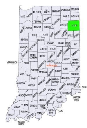 Zip Code Map Allen County Indiana - United States Map