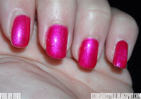 Five by Five: Revlon "Strawberry Electric" Nail Polish