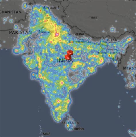 Light Pollution Map India