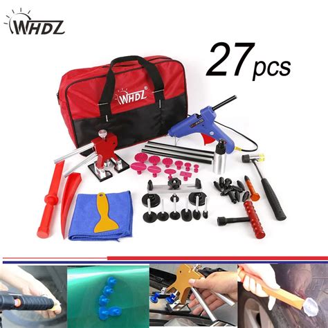 27pcs Hail Damage Repair Kit Auto Car Dent Removal Dent Puller Kit Fix Ding PDR Dent Lifter ...