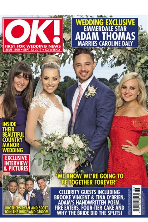 Adam Thomas and Caroline Daly’s exclusive wedding details | OK! Magazine