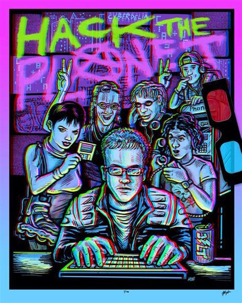 HACK THE PLANET 3D Hackers Movie Poster With Glasses - Etsy