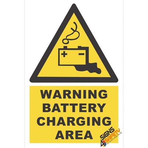 Nosa / SABS (EW31) Warning Battery Charging Area Sign