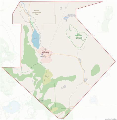 Map of Mineral County, Nevada