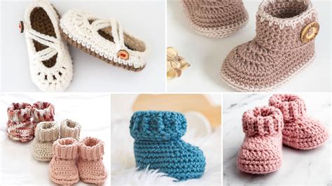 Classic Crochet Patterns for Baby Booties - EasyCrochet.com