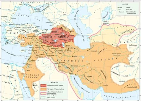 Map of Armenian Empire under Tigranes the Great : r/MapPorn