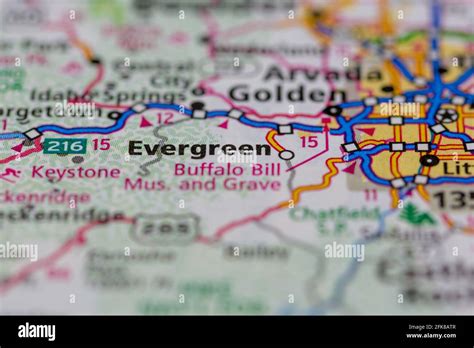 Evergreen colorado map hi-res stock photography and images - Alamy