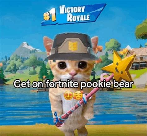 Get On Fortnite Pookie Bear GIF - Get on fortnite Pookie bear Kitten - Discover & Share GIFs