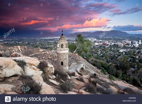 Mount Rubidoux at Sunset, Riverside, California Stock Photo: 36546310 ...