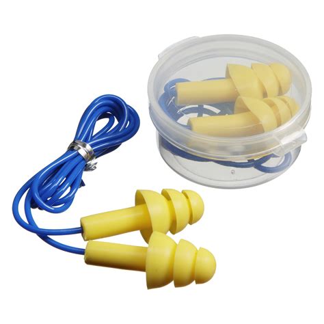 Kathmandu 2 Pairs Travel Noise Reduction Silicone Reusable Earplugs Yellow Blue | eBay