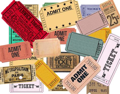 Tickets Clipart Pack VINTAGE TICKETS With Movie Tickets - Etsy Canada