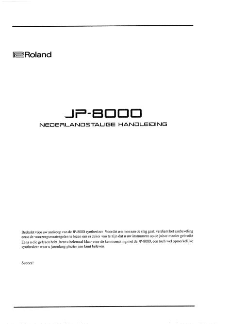 User manual Roland JP-8000 (88 pages)