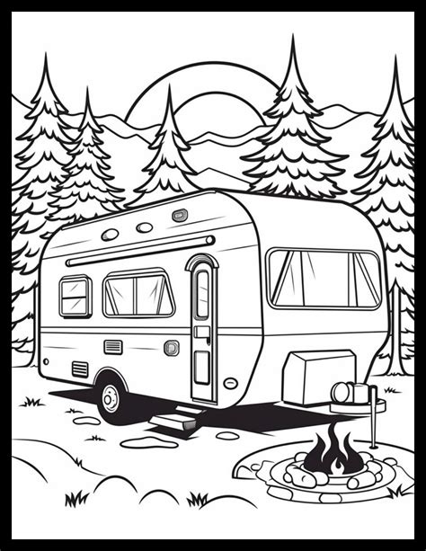 20 Free, Printable RV & Camper Coloring Pages (For All Ages)