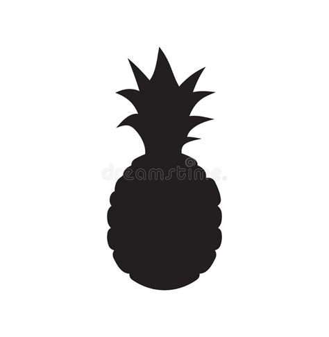 The Silhouette of Pineapple and Colored Text I Love Summer. Vector ...