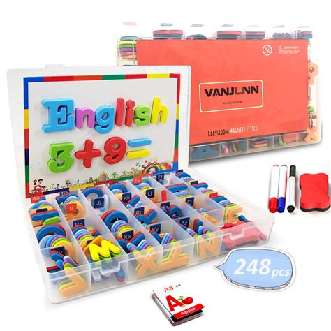 Buy VANJUNN Magnetic Letters and Numbers Kits with Alphabet Magnets ...