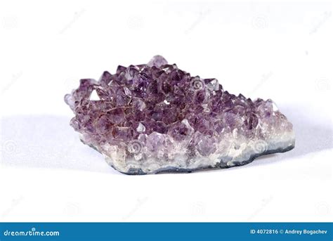 Violet Crystals Set on White Stock Photo - Image of crystals, macro: 4072816