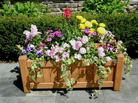 Box planter with spring flowers #flowers #spring #botanical #planters #scottbyronco | Planter ...