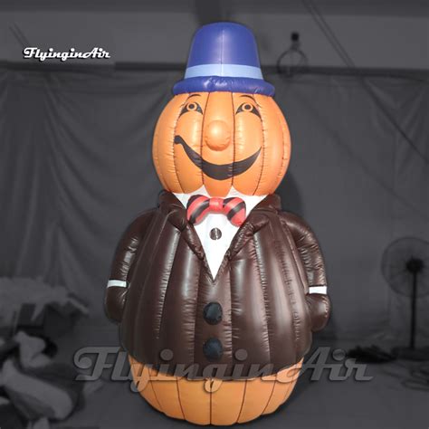 Walking Inflatable Pumpkin Man Halloween Monster Costume Wearable Blow Up Pumpkin Ghost Suit For ...
