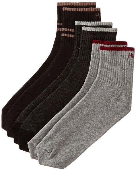 Qty-3 Hanes Men's Sock 100% Cotton Style Socks Athletic Wear Multi ...