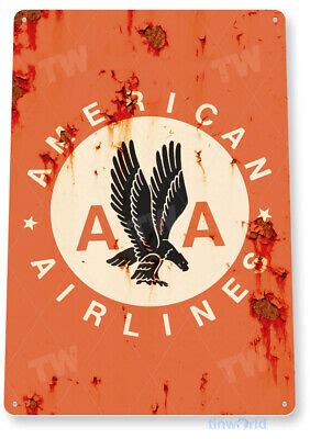 American Airlines Sign, Airplane Hangar, Retro Commercial Aviation Tin Sign B332 | eBay