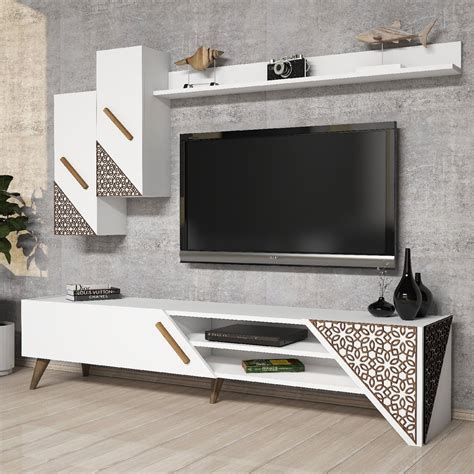 Dose Of Modern | Beril – White TV Unit 845HCT3001 – White TV Unit 845HCT3001 – White | Wall tv ...