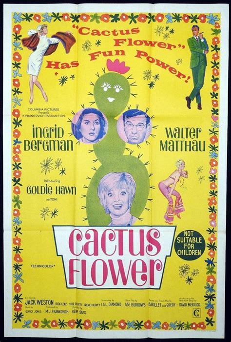 CACTUS FLOWER Original One sheet Movie Poster GOLDIE HAWN Walter ...