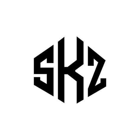 SKZ letter logo design with polygon shape. SKZ polygon and cube shape ...