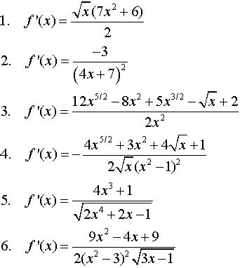 Derivative Worksheet With Solutions - Ivuyteq