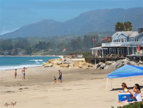 Carpinteria Beach at Padaro Lane Off the beaten path in Carpinteria, California along the ...