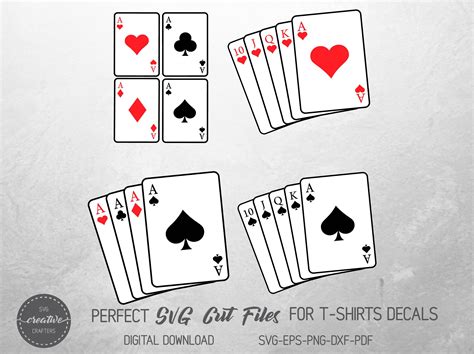 Playing Card SVG Playing Card SVG Bundle Poker Svg Casino - Etsy