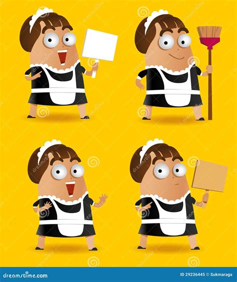 Set of Maid stock vector. Illustration of apron, shirt - 29236445